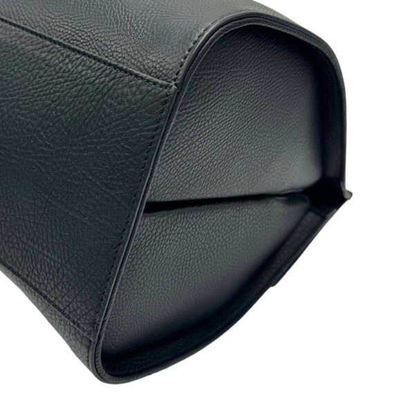 NWT BALENCIAGA Large Bag Tube Round M Tote Black Leather Doctor Bag Designer - Picture 8 of 16